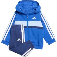Adidas Treenipuku 'ESSENTIALS TIBERIO 3 STRIPES FLEECE' sininen / vaaleansininen / tummansininen / valkoinen