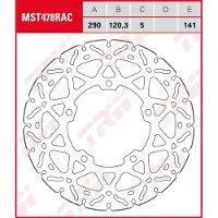 TRW jarrulevy eteen suzuki dl 250 v-strom 2017-2021 ym. (mst478rac)