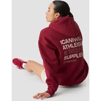ICANIWILL Everyday Relaxed Hoodie Print Dark Berry