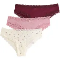 Lindex Brazilian Briefs With Low Waist - Pink - M