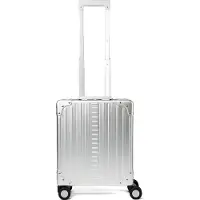 Aleon Business-sarjan 4-pyöräinen käsimatkatavara, Alumiini, 42 cm, kannettavan tietokoneen lokero Harmaa