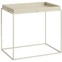 HAY Tray Table keskikokoinen tarjoilupöytä Lämmin beige, 40x60x54 cm