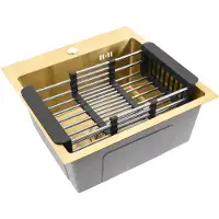 REA Teräksinen tiskiallas lisävarustesarjalla 3 kpl Leo 40 Brush Gold