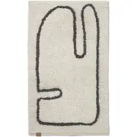 Ferm Living Lay kylpyhuoneen matto 50 x 70 cm Off white-coffee