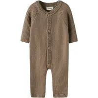 Lil´ Atelier Nbmnomo Noa Wool Ls Knit Suit Lil - Brown - 86