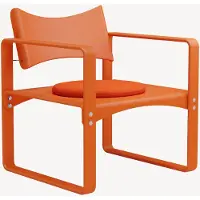 Verpan Series 270 F Nojatuoli Orange Red - Nojatuolit Koivuvaneri - 147398