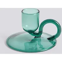 HAY Tiny Candleholder Curved - Kynttilänjalat Boorilasi Aqua - AE357-D439-AF97