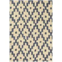 Ferm Living Ikat Teepyyhe - Ink Blue/Off-white