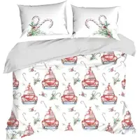 Eurofirany joulun vuodevaatesetti Candy, 160x200, 3-osainen
