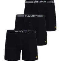 Lyle & Scott Bokserishortsit 'Lewis' harmaa / musta