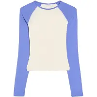 Bershka Paita violetinsininen / valkoinen
