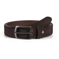 Howard London Suede Leather Belt Zack - Brown - 85