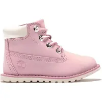 Timberland unisex for kids. TB1A27EGV201 Pokey Pine Pink Leather Boots (24), Flat, Zip, Casual, children's fashion