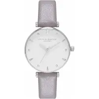 Olivia Burton Kello - - OB16AM144 - Valkoinen Taulu - Aidosta Nahkaa Ranneke - Kvartsikello 30mm