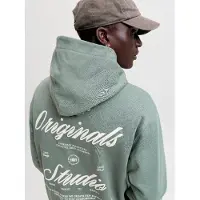 Jack & Jones Collegepaita 'JORNORREBRO' jade / valkoinen