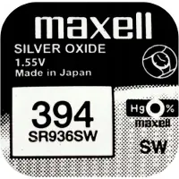 Maxell – Hopeaoksidiparisto, SR936SW (394), 1,55V, 10-pakkaus (18289600)