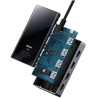Baseus PioneerJoy 4xUSB-A 3.0 USB-C Hub - Gray USB hub