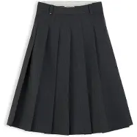 Tommy Hilfiger Viscose Knife Pleat Knee Skirt - Grey - 42