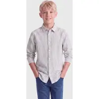 Only & Sons Osjcaiden Life Ls Reg Stripe Lin 660 Wvn - Green - 128