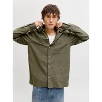 Jack & Jones Jjetristan Overshirt Ls Ln - Khaki green - L