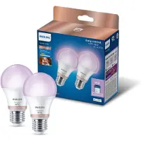 Philips Smart Lighting RGB älylamppu E27 A60 8.5W 2kpl