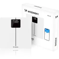 Wozinsky WIWL-180 älyvaaka valkoinen / Bluetooth-henkilövaaka sovelluksella / digitaalinen vaaka BMI-seurannalla
