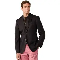 Hackett London for man. HM4400223 Brown Performance Flannel Jacket (48/32), Casual, Wool, Classic