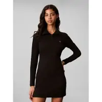 Calvin Klein Jeans Ls Woven Label Turtleneck Henley - Black - L