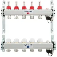 Salus Floor heating manifold 6 slings with flowmeter