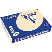 Clairefontaine Trophée 1242 väripaperi A4 120 g, kermanvärinen, 250 arkkia