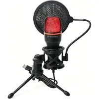 Wozinsky Studio Gaming USB Computer Microphone with RGB Stand - Black