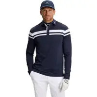 J.lindeberg Kenny Ls Stripe Polo - Navy - XXL