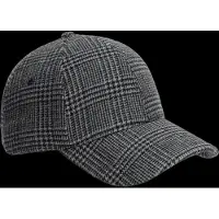 Tommy Hilfiger Th Check 6 Panel Melton Cap - Grey - ONE SIZE