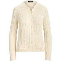 Ralph Lauren for woman. 200P14040001 Beige cotton cable-knit cardigan (M), Casual, Rayon