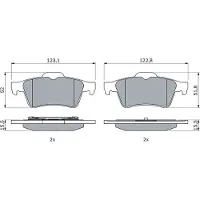 Bosch Jarrupalat Taka, 0 986 494 032 - Volvo - Ford - Saab - Renault - Mazda - Opel - Nissan