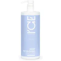 Natura Siberica ICE Professional Keep My Blonde keltaisuutta neutraloiva shampoo vaalennetuille tai raidoitetuille viileän vaaleille hiuksille 1000 ml