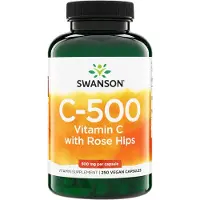 Swanson Health C-vitamiini ja ruusunmarjat 500 mg - 250 kapselia