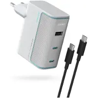 Cuktech AD1003EU 100W GaN 2x USB-C + USB-A Wall Charger with Cable - White