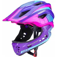 RockBros TT-32SBPP-M lasten pyöräilykypärä irrotettavalla leualla koko M - violetti-pinkki