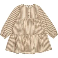 Müsli Mekko p/h - Kudottu Stripe - Oak/Pähkinä - - 4 v (104) - Mekot