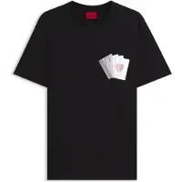 HUGO Dahr 10268981 Red Lyhythihainen T-paita