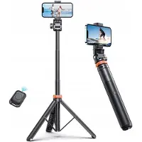 Tech-Protect L03S Jatkettava Bluetooth Selfie-Tikku Tripodilla - Musta