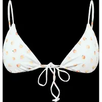 Gina Tricot Triangle Front Tie Bikini Top - White - S