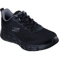 SKECHERS Matalavartiset tennarit 'BOBS B FLEX - ICY EDGE' harmaa / musta