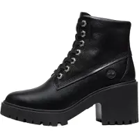 Timberland for woman. TB0A5S49W021 Stone Heights black leather ankle boots (41 W), 5 to 8 cm, Laces, Casual