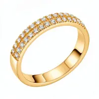 Sandberg Myötätuuli 2-rivinen rivitimanttisormus 0.24 ct keltakulta M-186k-155