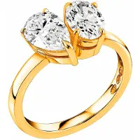 Sandberg Yöpilvi 2-kivinen timanttisormus 2.00 ct keltakulta S-200k-170