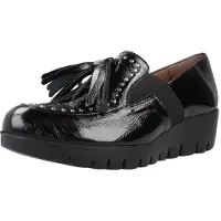 Wonders for woman. C-33361_2024_5792 Fly 361 Black Leather Moccasins (37), 3 to 5 cm, None, Casual, Patent Leather