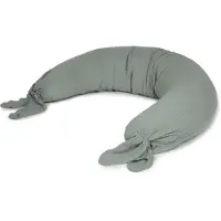 Nobodinoz Maternity Pillow In Washed Double Muslin Wabi-Sabi - Blue - ONE SIZE