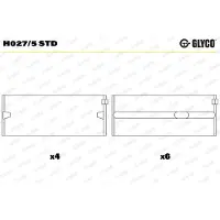 GLYCO Kampiakselilaakerisarja H027/5 STD